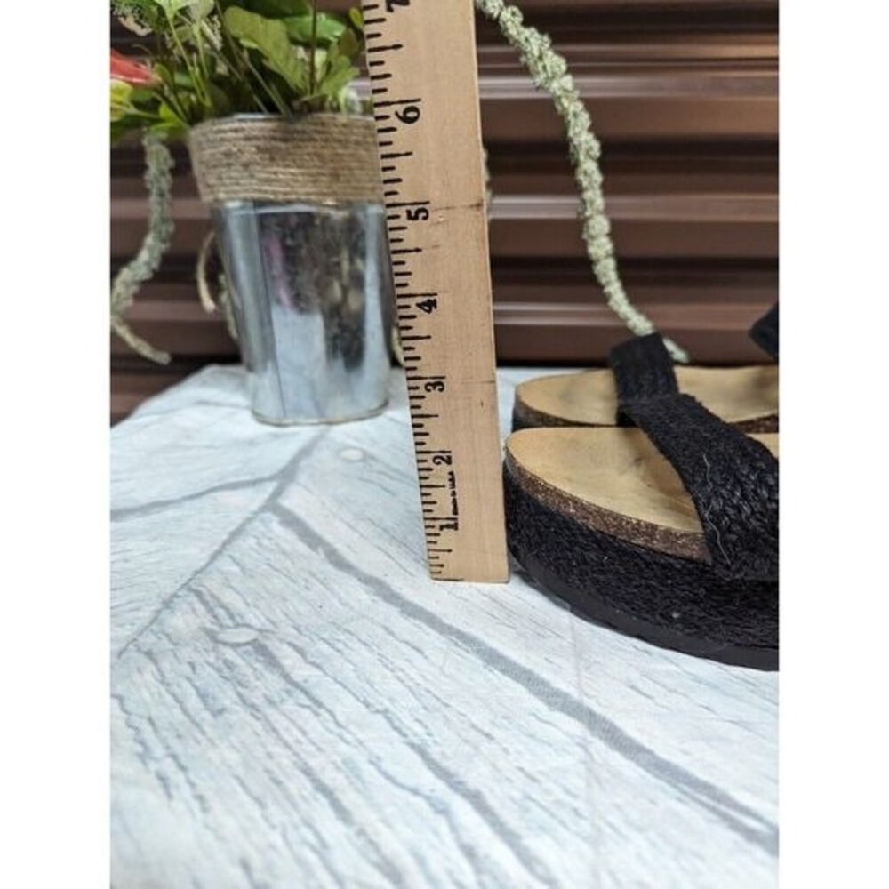 Coastal Boho BP Tenley Cork Platform Sandals Black Double Strap‎ Women's 8 - Picture 7 of 8
